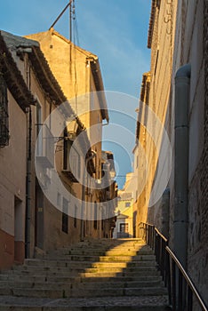Evening at the streets of old town of Toledo