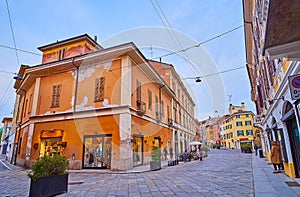 Evening stroll on Corso Giuseppe Mazzini, Cremona, Italy