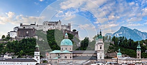 Evening summer Salzburg panorama