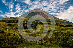 Evening sun gracing Pico on the island of Pico-Azores-Portugal.