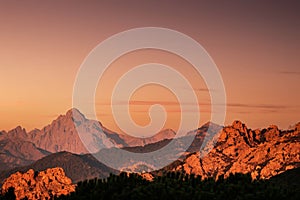 Evening sun on Paglia Orba in Corsica