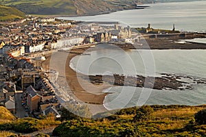 Evening sunlight on Aberystwyth