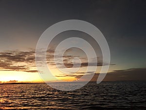 evening sunset comes