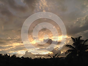 Evening sunset image after rain at mhasla