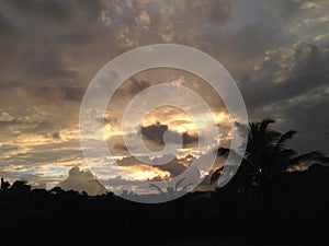 Evening sunset image after rain at mhasla