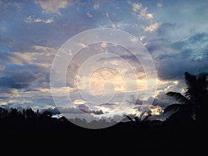 Evening sunset image after rain at mhasla