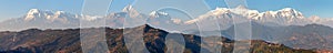 Evening, sunset view of mount Annapurna, Nepal Himalayas