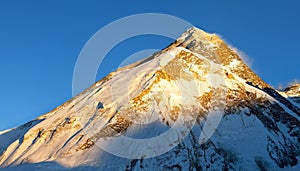 Evening sunset view on top of Mount Everest