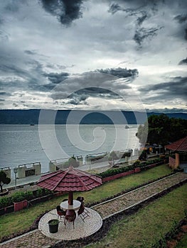 Evening at Toba Lake Nort Sumatera Indonesia photo