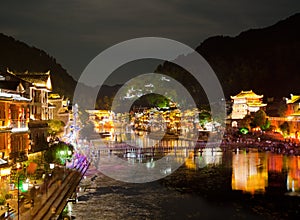 Evening in the town Fenghuang