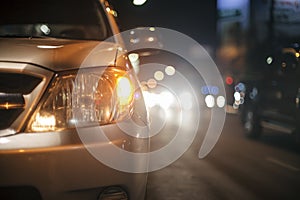 Evening traffic, chiangmai Thailand.