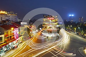 Evening traffic in Hanoi