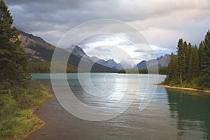 Evening Tranquility at Maligne Lake