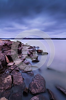 Evening on Tuttle Creek Lake in Kansas photo