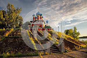 Evening in Uglich. Russia. Provinces.