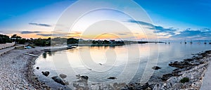 Evening view of amazing Sotorisce bay and beach Silba, Croatia photo