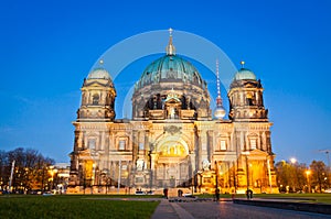 Evening view of Berlin Cathedral, Germany