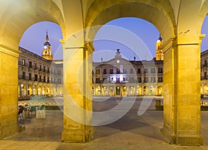 Evening view of Berria Square. Vitoria-Gasteiz, Spain