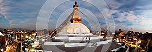 Evening view of Bodhnath stupa - Kathmandu