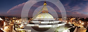 Evening view of Bodhnath stupa - Kathmandu