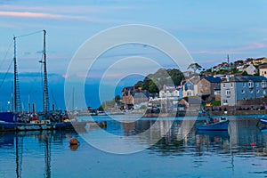 Evening view of Brixham Harbour United Kingdom