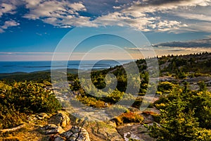 Evening view from Caddilac Mountain in Acadia National Park, Mai