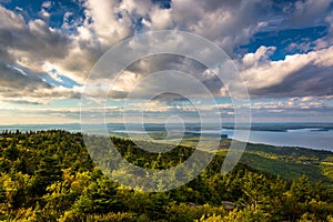 Evening view from Caddilac Mountain in Acadia National Park, Mai photo