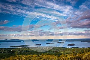 Evening view from Caddilac Mountain in Acadia National Park, Mai photo