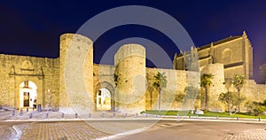 Evening view of citywall. Ronda photo