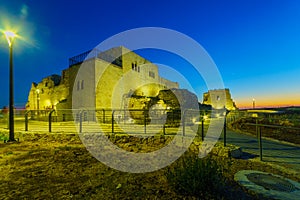 Evening view of the Crusader Ottoman Fortress of Migdal Tsedek