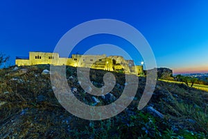 Evening view of the Crusader Ottoman Fortress of Migdal Tsedek photo