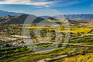 Evening view of distant mountains and valleys