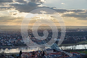 Evening view of Dresden city