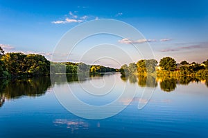 Evening view of Duck Creek in Essex, Maryland.