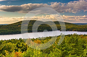 Evening view of Eagle Lake from the road to Caddilac Mountain in photo