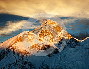 Evening view of Everest from Kala Patthar