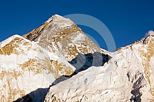 Evening view of Everest from Kala Patthar - trek to Everest base camp