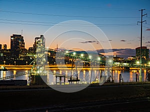 Evening view of the Grain elevator