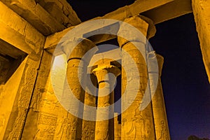 Evening view of Kom Ombo temple, Egy