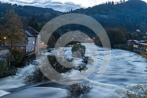 An evening view of Llangollen