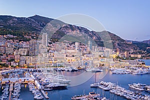 Evening View Monaco Marina