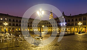 Evening view of New Square and city hall. Vitoria-Gasteiz photo