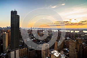 Evening view of New York City