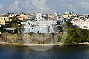 Evening view on old San Juan, Puerto Rico