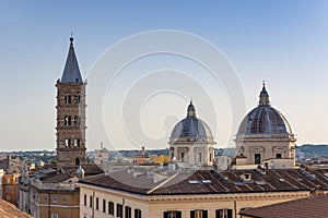 Evening view of the Rome city, Lazio, Italy