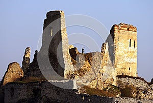 Evening view of ruins Cachticky hrad - Slovakia