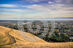 Evening view towards Fremont from Garin Dry Creek Pioneer Regional Park