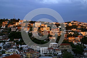 Evening view of Ulcinj in Montenegro photo