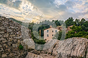 Evening views of the Sanctuary of Puiggracios photo