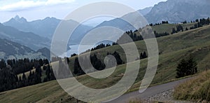 Evening on the Walensee, shot from Flumserberg